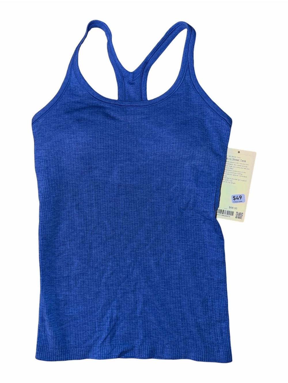 Lululemon Like a Cloud Longline Bra Beach Ball Blue Size 8 NWT B/C Cup